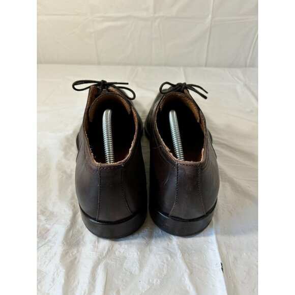 Barneys New York Mens 11 M Brown Leather Square Toe Oxfords Dress Shoes Italy main image 9